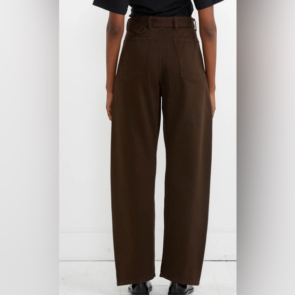 Lemaire Brown High Waisted barrel Twisted pants Size Large - Picture 1 of 6